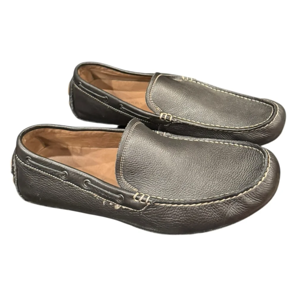 Banana Republic Men’s Leather Driving Loafers 11.5M Black Moccasin Slip-On Shoe